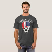United States Soccer Flag Football American Pride T-shirt (Voorkant volledig)