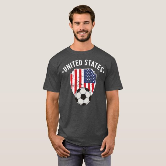 United States Soccer Flag Football American Pride T-shirt (Voorkant volledig)