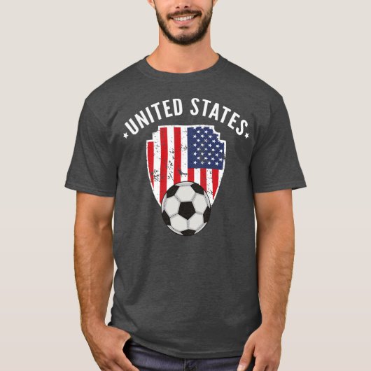 United States Soccer Flag Football American Pride T-shirt (Voorkant)