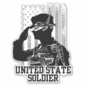 United States Soldier Sticker (Voorkant)