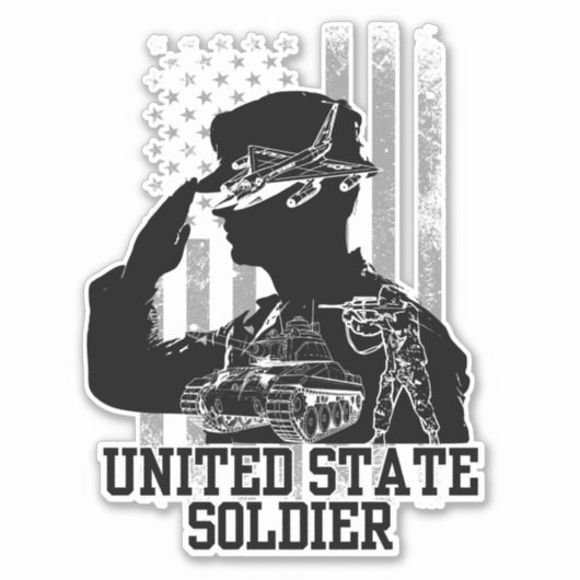 United States Soldier Sticker (Voorkant)