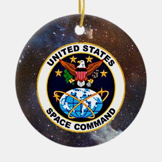 UNITED STATES SPACE COMMAND KERAMISCH ORNAMENT (Voorkant)