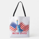 United States Statue of Liberty All-Over-Print Tote Bag (Voorkant)