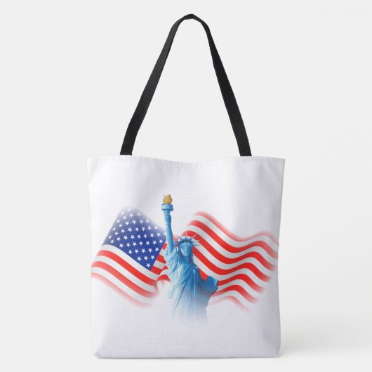 United States Statue of Liberty All-Over-Print Tote Bag (Achterkant)