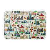 United States Symbols Pattern Badmat (Voorkant)