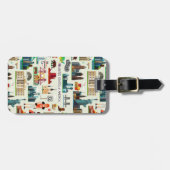 United States Symbols Pattern Bagagelabel (Voorkant horizontaal)