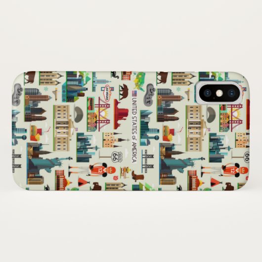 United States Symbols Pattern Case-Mate iPhone Case (Achterkant (horizontaal))