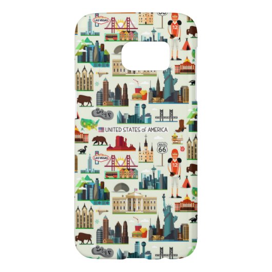 United States Symbols Pattern Case-Mate Samsung Galaxy Hoesje (Achterkant)