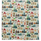 United States Symbols Pattern Douchegordijn (Voorkant)