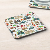United States Symbols Pattern Drankjes Onderzetter (Linkerzijde)