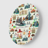 United States Symbols Pattern Grote Klok (Hoek)