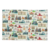 United States Symbols Pattern Kussensloop (Achterkant-Links)