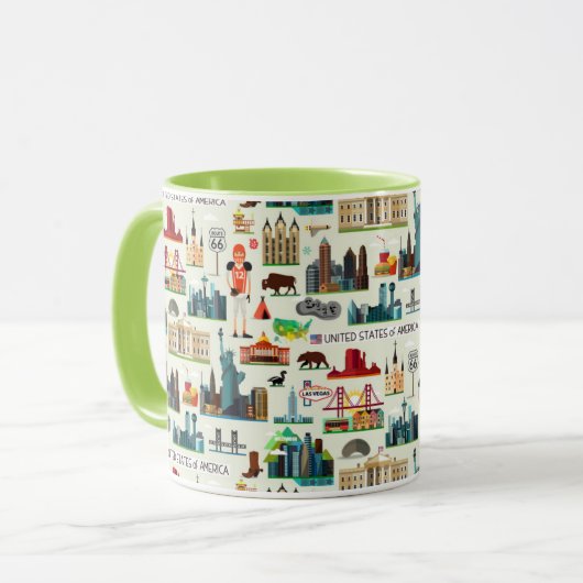 United States Symbols Pattern Mok (Voorkant links)