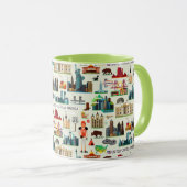 United States Symbols Pattern Mok (Voorkant rechts)