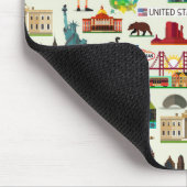 United States Symbols Pattern Muismat (Hoek)