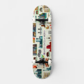 United States Symbols Pattern Persoonlijk Skateboard (Voorkant)