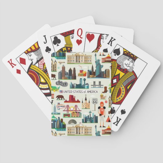 United States Symbols Pattern Pokerkaarten (Achterkant)