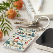 United States Symbols Pattern Sleutelhanger (Voorkant Rechts)