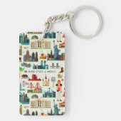 United States Symbols Pattern Sleutelhanger (achterkant)