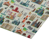 United States Symbols Pattern Snijplank (Hoek)