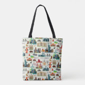United States Symbols Pattern Tote Bag (Achterkant)