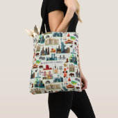 United States Symbols Pattern Tote Bag (Dichtbij)