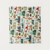 United States Symbols Pattern Wandkleed (Voorkant)