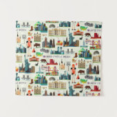 United States Symbols Pattern Wandkleed (Voorkant (horizontaal))