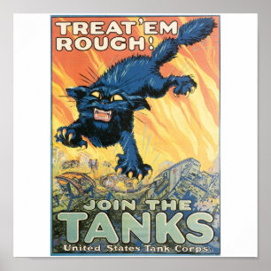 United States Tank Corps, circa 1918 Poster