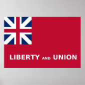 United States Taunton Flag Liberty and Union 1774 Poster (Voorkant)
