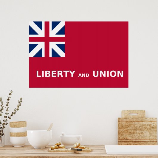 United States Taunton Flag Liberty and Union 1774 Poster (Keuken)