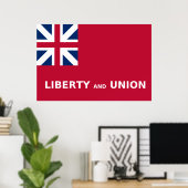 United States Taunton Flag Liberty and Union 1774 Poster (Thuiskantoor)
