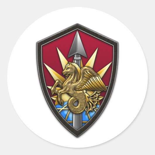United States Transportation Command Ronde Sticker (Voorkant)