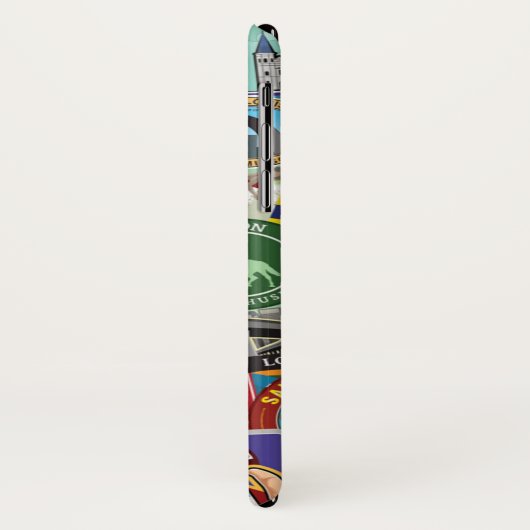 United States Travel Sticker Pattern Case-Mate iPhone Case (Achterkant/links)