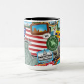 United States Travel Sticker Pattern Mok (Midden)