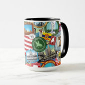 United States Travel Sticker Pattern Mok (Voorkant rechts)