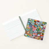 United States Travel Sticker Pattern Notitieboek (Binnen)