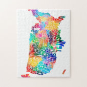 United States Typography Text Map Legpuzzel (Verticaal)