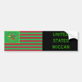 United States Wiccan Flag Bumpersticker (Voorkant)
