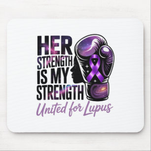 United voor Lupus Paarse Bewustzijnslint en Boxine Muismat