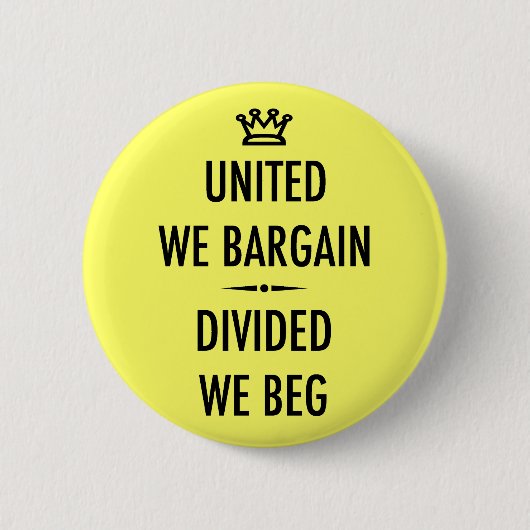 United We Bargain Ronde Button 5,7 Cm (Voorkant)