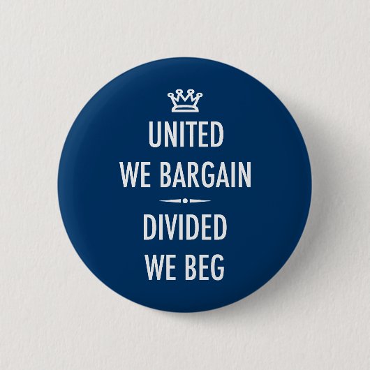 United We Bargain Ronde Button 5,7 Cm (Voorkant)