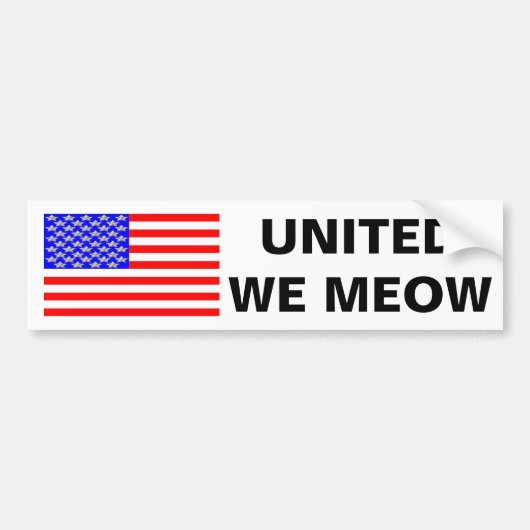 United We Meow Bumpersticker (Voorkant)