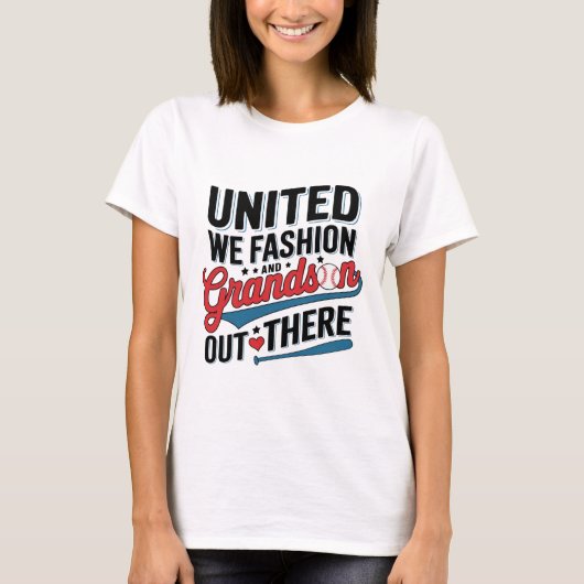 United We Mode Stars and Stripes T-shirt (Voorkant)