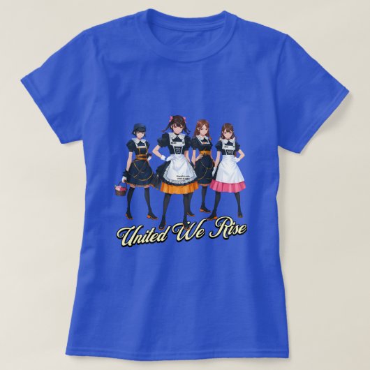 United We Rise: een viering van eenheid en service T-shirt (Design voorkant)