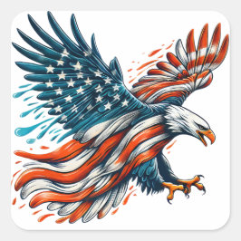 United We Soar Vierkante Sticker