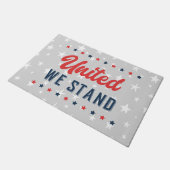 United We staan op patriottisch Deurmat (Schuin)