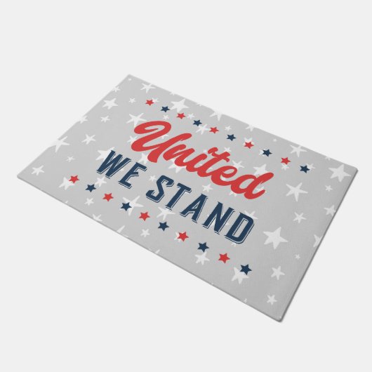 United We staan op patriottisch Deurmat (Schuin)
