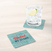 United We staan op patriottisch Kartonnen Onderzetters (Insitu)