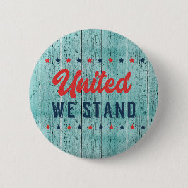 United We staan op patriottisch Ronde Button 5,7 Cm